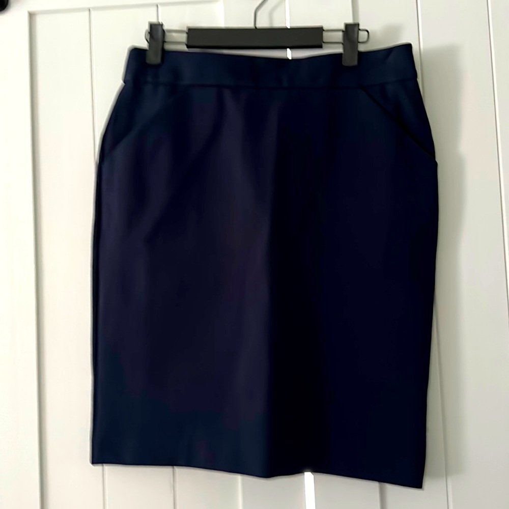 J. Crew pencil skirt,  navy blue
